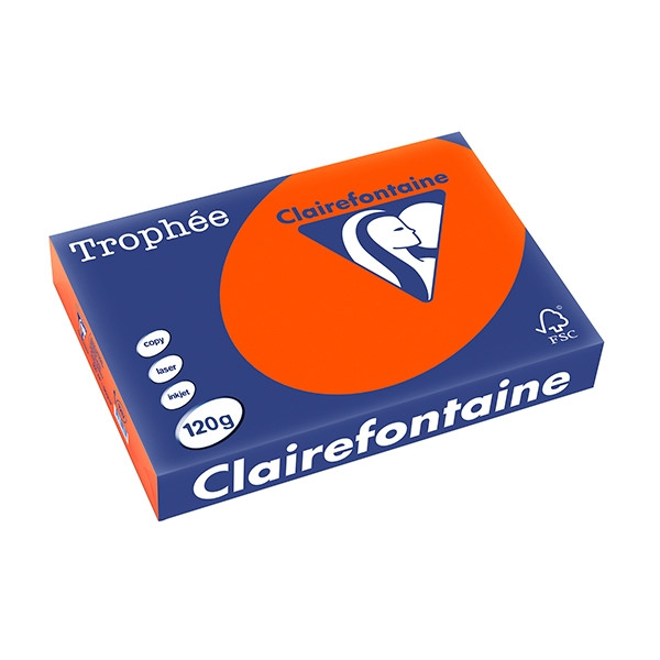 Clairefontaine papier couleur 120 g/m² A4 (250 feuilles) - rouge cardinal 1217C 250080 - 1