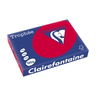 Clairefontaine papier couleur 120 g/m² A4 (250 feuilles) - rouge groseille 1218C 250087