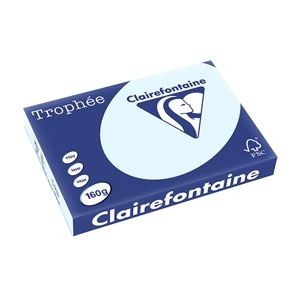 Clairefontaine papier couleur 160 g/m² A3 (250 feuilles) - bleu 2637C 250150 - 1