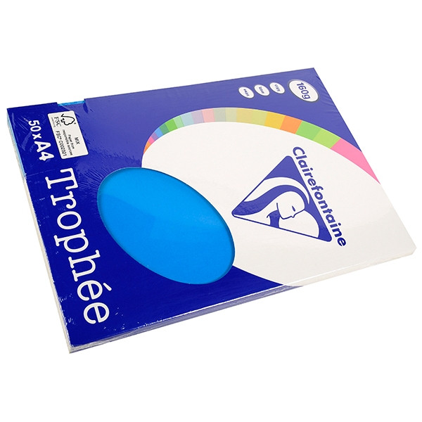 Clairefontaine papier couleur 160 g/m² A3 (50 feuilles) - bleu turquoise 4161C 250027 - 1