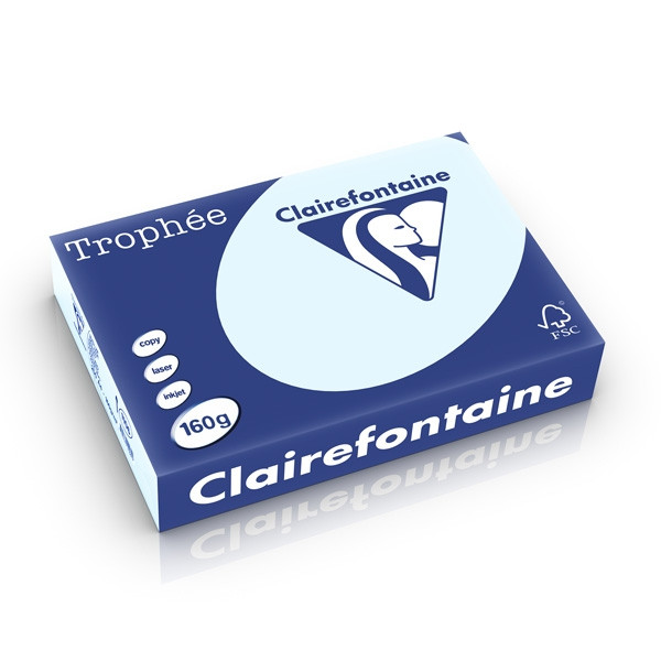 Clairefontaine papier couleur 160 g/m² A4 (250 feuilles) - bleu 2633C 250249 - 1