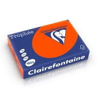 Clairefontaine papier couleur 160 g/m² A4 (250 feuilles) - rouge cardinal 1021C 250255