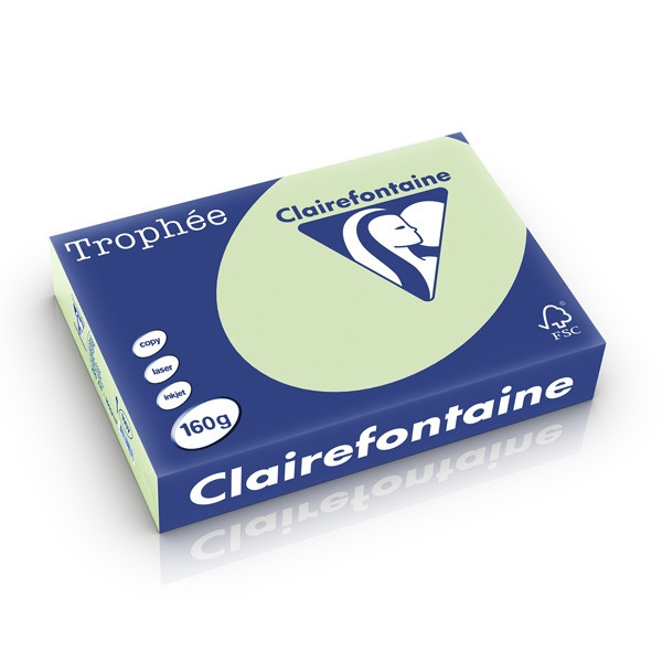 Clairefontaine papier couleur 160 g/m² A4 (250 feuilles) - vert golf 1107C 250251 - 1