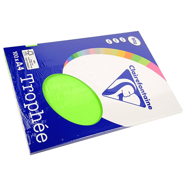 Clairefontaine papier couleur 80 g/m² A3 (500 feuilles) - vert fluo 2882C 250292 - 1