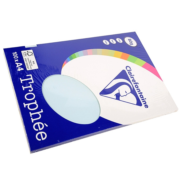 Clairefontaine papier couleur 80 g/m² A4 (100 feuilles) - bleu 4101C 250000 - 1