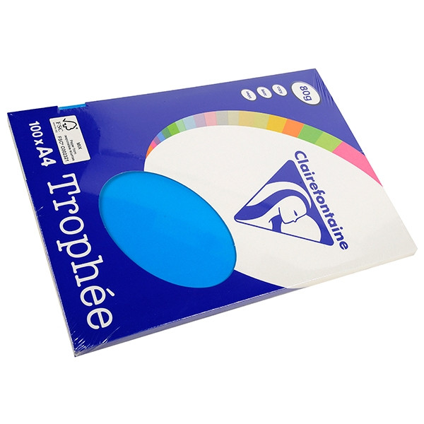 Clairefontaine papier couleur 80 g/m² A4 (100 feuilles) - bleu turquoise 4111C 250009 - 1