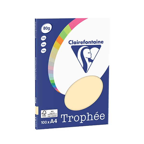 Clairefontaine papier couleur 80 g/m² A4 (100 feuilles) - chamois 4106C 250040 - 1