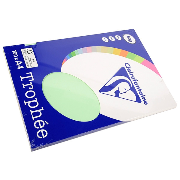 Clairefontaine papier couleur 80 g/m² A4 (100 feuilles) - vert 4105C 250002 - 1