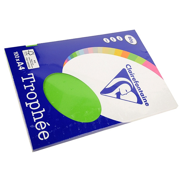 Clairefontaine papier couleur 80 g/m² A4 (100 feuilles) - vert menthe 4115C 250011 - 1