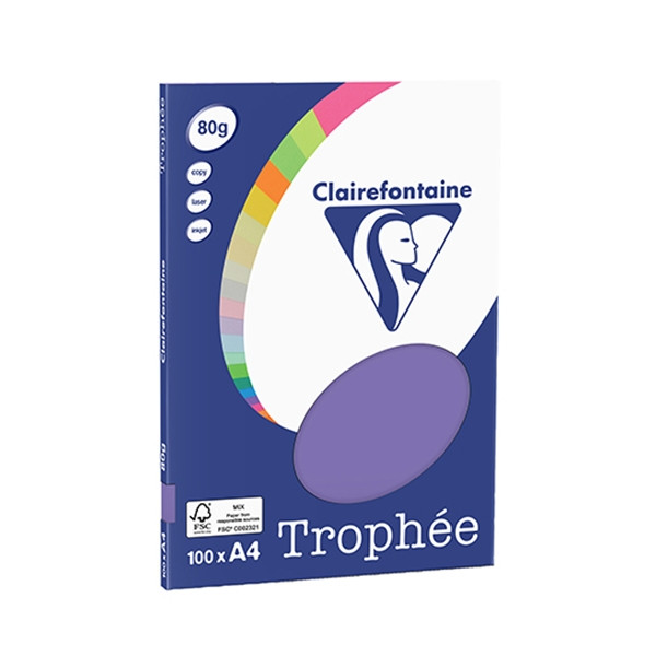 Clairefontaine papier couleur 80 g/m² A4 (100 feuilles) - violine 4116C 250043 - 1