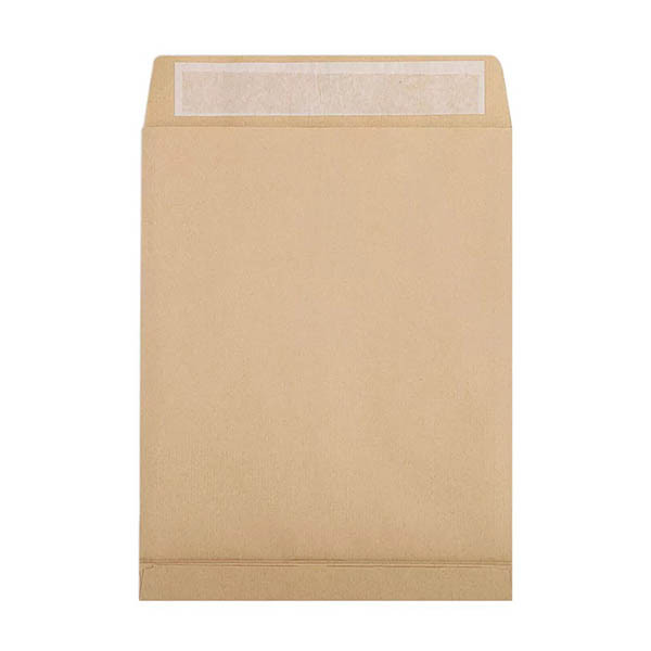 Clairefontaine pochette kraft 260 x 330 x 30 mm - E4 autocollante (5 pièces) 404645 - 2