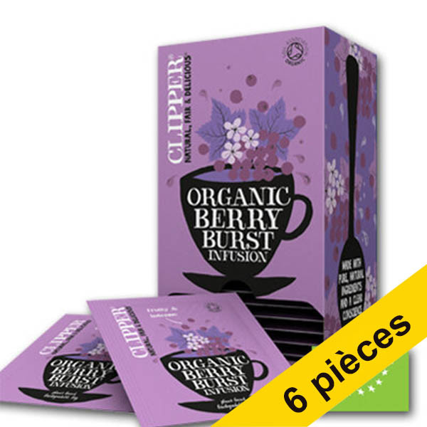 Clipper Bio Infusion Berry Burst thé (6 x 25 pièces) 423966 - 1