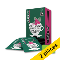 Offre : 2x Clipper Bio Green Tea Raspberry Mint (6 x 25 pièces)