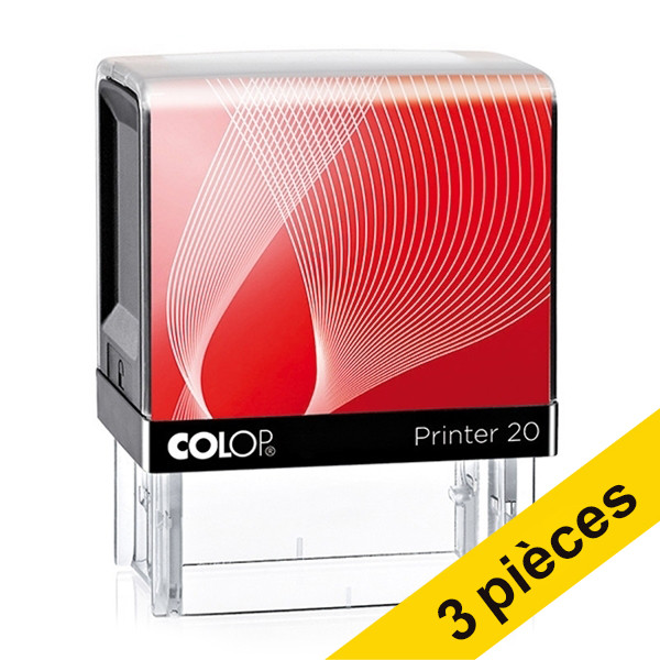 Offre : 3x Colop Printer 20 tampon avec plaque personnalisable 229197 - 1