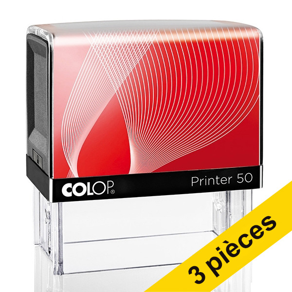 Offre : 3x Colop Printer 50 tampon avec plaque personnalisable 229200 - 1