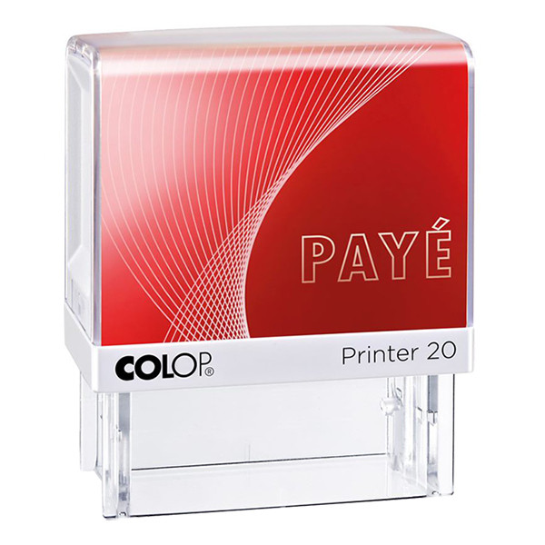Colop Printer 20 'Payé' tampon de texte auto-encreur - rouge 100662 229147 - 1