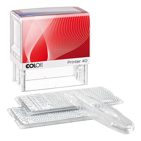 Colop Printer 40 tampon 'Do it yourself' 6 lignes - noir 100932 229159 - 1