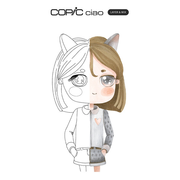 Copic Ciao Layer & Mix Mellow Palette jeu de marqueurs (3 pièces) 220750312 311000 - 3