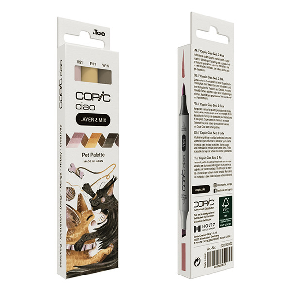 Copic Ciao Layer & Mix Pet Palette jeu de marqueurs (3 pièces) 220750302 311008 - 4