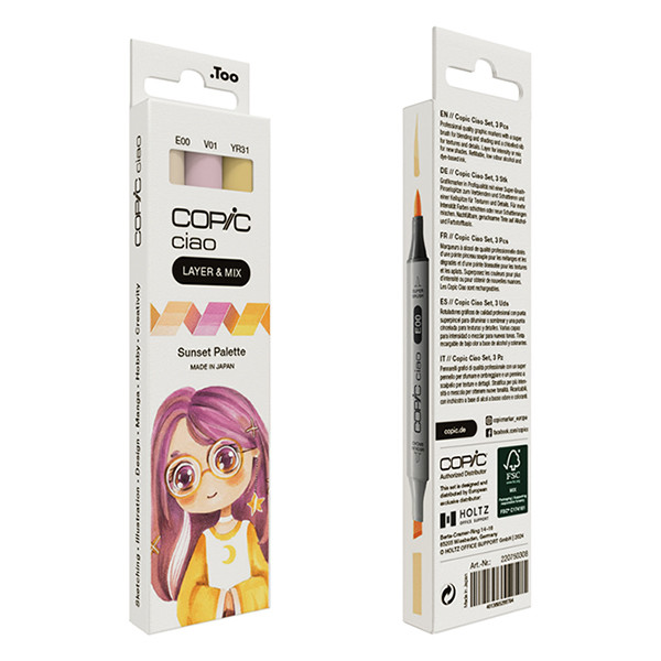 Copic Ciao Layer & Mix Sunset Palette jeu de marqueurs (3 pièces) 220750308 311004 - 4
