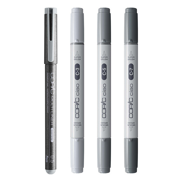 Copic Ciao Shade set de marqueurs Dark Cool Grey (4 pièces) 22075422 311031 - 2