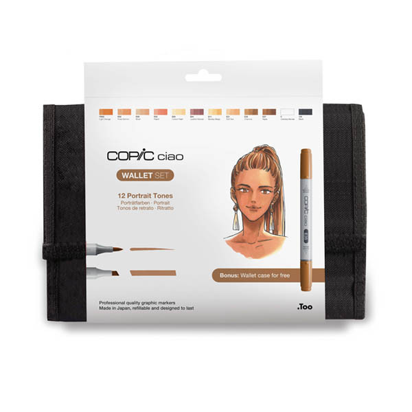 Copic Ciao set de marqueurs dans étui Portrait Tones (12 pièces) 311063 - 2