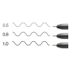 Copic Multiliner jeu de stylo-feutre pointe fine (0,5- 1 mm) 3 pièces - noir 22075632 311018 - 3