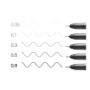 Copic Multiliner set de feutres fins (0,05 - 0,8 mm) 5 pièces - noir 311064 - 3