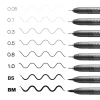 Copic Multiliner set de feutres fins (0,05 mm - BM) 8 pièces - noir 311065 - 3