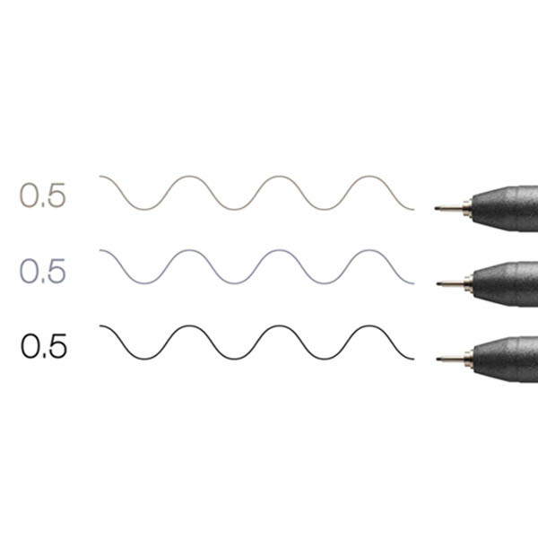 Copic Multiliner set de feutres fins (0,5 mm) 3 pièces - multicolore 311066 - 3