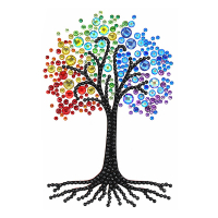 Crystal Art carte broderie diamant 10 x 15 cm - Arbre Arc-en-Ciel CCK-10x15B5 400924