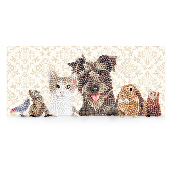 Crystal Art carte broderie diamant 11 x 22cm - Famille Animaux CCK-11x22C6 400925 - 1