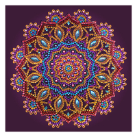Crystal Art carte broderie diamant 18 x 18 cm - Mandala Violet CCK-A75 400916