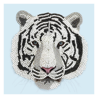 Crystal Art carte broderie diamant 18 x 18 cm - Tête De Tigre Blanc CCK-A77 400917