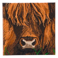Crystal Art kit broderie diamant 30 x 30 cm - Vache Highland CAK-A165M 400949