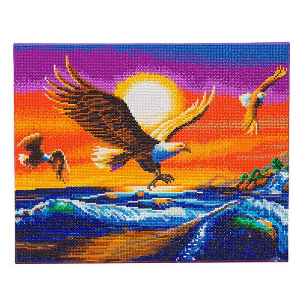 Crystal Art kit broderie diamant 40 x 50 cm - Aigles Coucher de Soleil CAK-A155L 400959 - 1