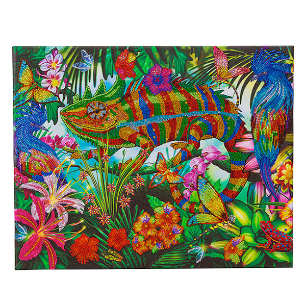 Crystal Art kit broderie diamant 40 x 50 cm - Caméléon Jungle CAK-A160L 400964 - 1