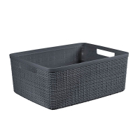 Curver Cube Jute panier de rangement 17 litres - gris foncé 243861