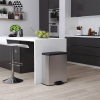 Curver Decobin poubelle rectangulaire (65 litres) - argent métal 243886 - 5
