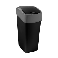 Curver Flip Bin poubelle (45 litres) - noir/gris 243889
