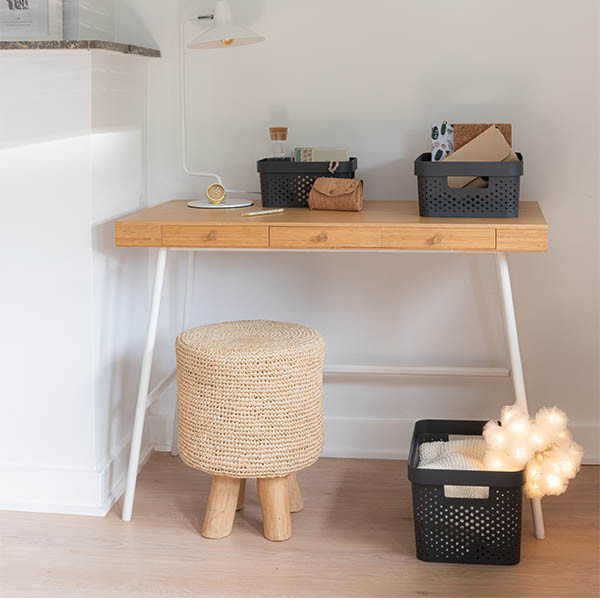 Curver Infinity recycled dots boîte de rangement 11 litres - anthracite 243866 - 3