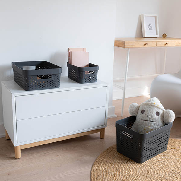 Curver Infinity recycled dots boîte de rangement 11 litres - anthracite 243866 - 4