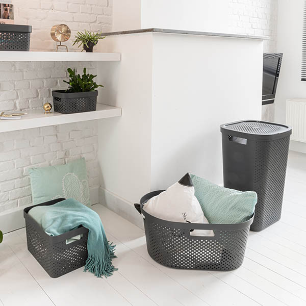 Curver Infinity recycled dots boîte de rangement 11 litres - anthracite 243866 - 5