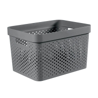 Curver Infinity recycled dots boîte de rangement 17 litres - anthracite 243867