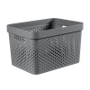 Curver Infinity recycled dots boîte de rangement 17 litres - anthracite 243867 - 1