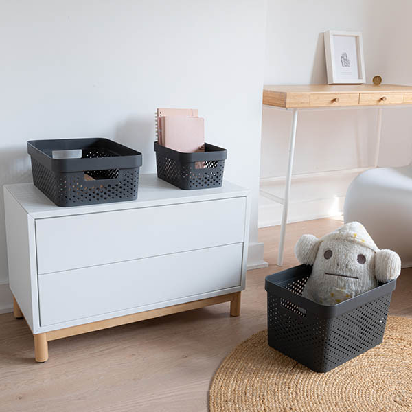 Curver Infinity recycled dots boîte de rangement 17 litres - anthracite 243867 - 4