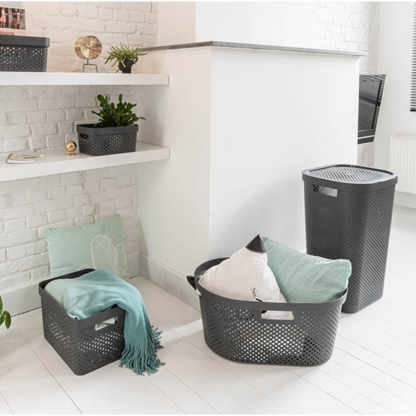 Curver Infinity recycled dots boîte de rangement 4,5 litres - anthracite 243865 - 5