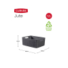 Curver Jute panier de rangement M 12 litres - gris foncé 243859 - 2