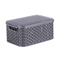 Curver Style panier de rangement S + couvercle 6 litres - anthracite 243862