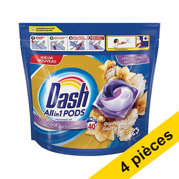 Offre : 4x Dash All-in-1 Souffle Précieux pods lessive (40 lavages) SDA05050 - 1
